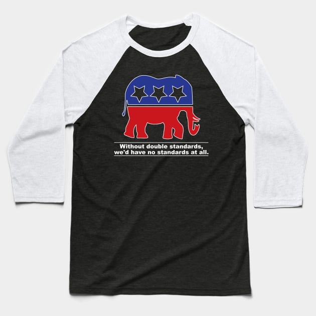 Republican Standards Baseball T-Shirt by hellomammoth